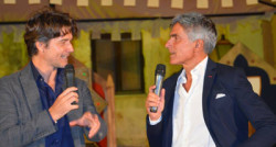 L'attore Ettore Bassi con il giornalista Vincenzo Sparviero